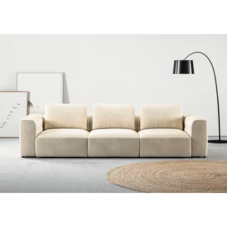 RAUM.ID 3-Sitzer »Cushid« Modulsofa, bestehend aus 3 Teilen, Breite 300 cm, beige