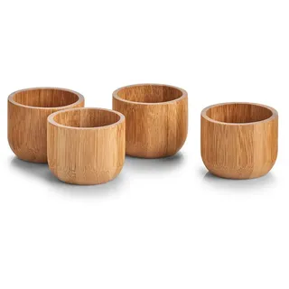 Zeller Eierbecher 4tlg. Bambus Braun