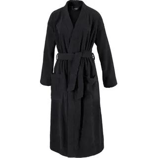Unisex-Bademantel EGERIA "Topas, ideal für Sauna & Spa, Hotelbademantel, Morgenmantel" Gr. M, schwarz, L:125cm, Walkfrottee, Hausmäntel, Unisex-Bademantel, für Damen & Herren, in Kimonoform