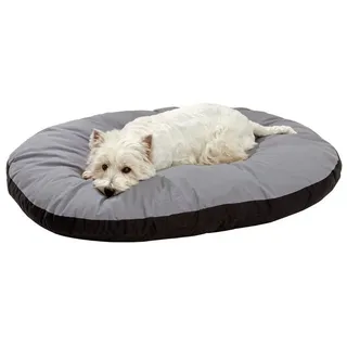 Karlie Kissen oval 70 x 56 cm grau/schwarz