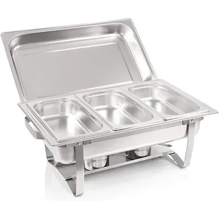 Speisenwärmer Buffetwärmer 3X GN1/3 bain marie mit Deckel, 60x37x29cm