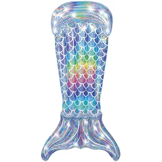 BESTWAY Luftmatratze Mermaid Tail 193 x 101 cm Silber