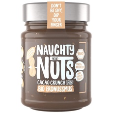 NAUGHTY NUTS Bio Erdnussmus Cacao Crunch | Vegane Erdnussbutter | 100% Natürlich | Ohne Palmöl & Zucker | Ideal Als Topping Für Müsli | 250g