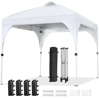 Yaheetech Faltpavillon 2,43 x 2,43 m Weiß