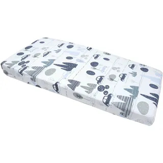 Medi Partners Spannbettlaken 60x120 Baby Bettlaken Kinderbett Spannbetttuch 100% Baumwolle - Fitted Kinder Sheet Bettwäsche Babymatratze Schlafsack Babybett (Retro-Autos)