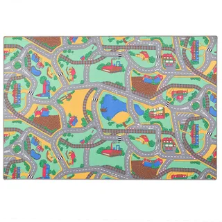 Snapstyle Kinder Strassenteppich , Multicolor , Textil , 133x133 cm , Teppiche und Böden, Teppiche, Kinderteppiche