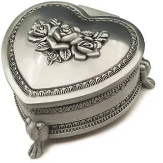 falado Aufziehbare Spieluhr aus Metalllegierung und goldenem Uhrwerk für Weihnachten, Geburtstag, Valentinstag, Muttertag (HearShapedMetal1YMSS, You are My Sunshine)