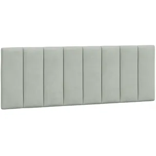 vidaXL Kopfteil-Kissen "Hanko" Hellgrau 140 cm Samt