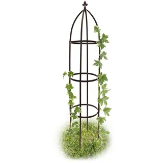 Relaxdays Obelisk rund 35 x 190 cm Braun