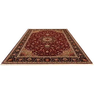 morgenland Orientteppich »Perser - Täbriz - Royal - 342 x 251 cm - dunkelrot«, rechteckig, 7 mm Höhe, Wohnzimmer, Handgeknüpft, Einzelstück mit Zertifikat morgenland Dunkelrot B: 251 cm   1 St.