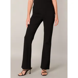 Base Level Treggings "Yallie" Elastischer Bund und ausgestellter Saum, schwarz