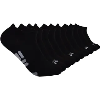 Fila Damen No Show Socken, Schwarz/Mehrfarbig (10er-Pack), Einheitsgröße