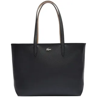 Lacoste Anna Zipped Shopping Bag Noir Krema