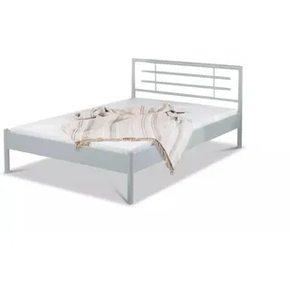 Metallbett Lia – 100 x 220 cm / silbergrau