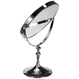 HIMRY Designed Kosmetik Spiegel/Kosmetikspiegel, 8 inch, 360° drehbar. 2 Spiegel: normal und 10 - Fach Vergrößerung, 17,5 cm ø, verchromten, KXD3105-10x