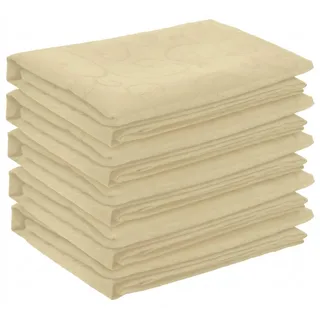 Tischdecke 5 stk. Quadratisch Cremeweiß 110 x 110 cm - Weiß