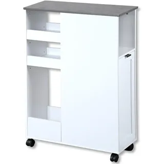 Kesper Servierwagen , Weiß , Metall , 25x86x60 cm , Esszimmer, Barmöbel, Barwagen