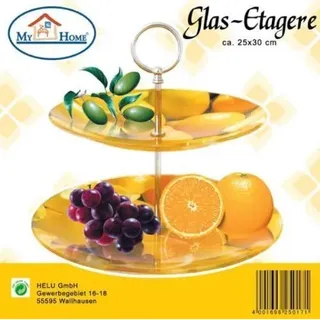 My Home Glas-Etagere Orange
