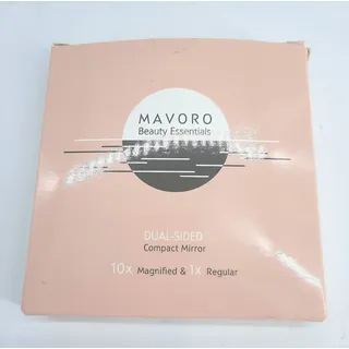 Mavoro Taschenspiegel mit Vergrößerung, 1X / 10X - Schminkspiegel Kompakt, Klappbarer, Große 10cm Kosmetikspiegel, Reisespiegel für Kosmetik Unterwegs (Rosa) - Rosa