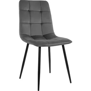 SAM® Polsterstuhl Schalenstuhl mit Stoffbezug samt/grau ULLI - Grau