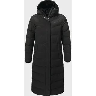 Schöffel Down Coat Style Vindave WMS, wasserabweisender Wintermantel aus recyceltem Material, wärmende Daunenjacke mit legerer Passform, black, 38