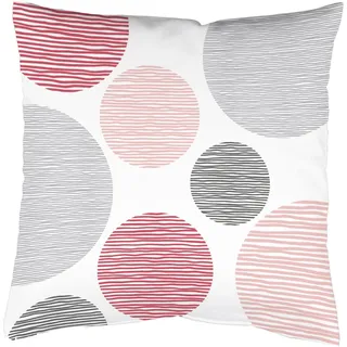 Dekokissen VISION S "BORDEN" Gr. 2, rosa (rosa, bedruckt), B:50cm L:50cm, Polyester, Dekokissen_Sitzkissen_Kissenhüllen, Dekokissen, Kissenhülle ohne Füllung. 1 Stück