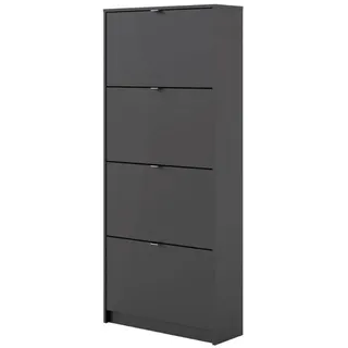 ebuy24 Schuhkipper schwarz , Schwarz , Holzwerkstoff , 70x162x24 cm , Garderobe, Schuhaufbewahrung, Schuhkipper