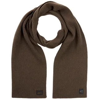 camel active Herren Strickschal aus reiner Lammwolle Dunkelbraun, menswear-OS
