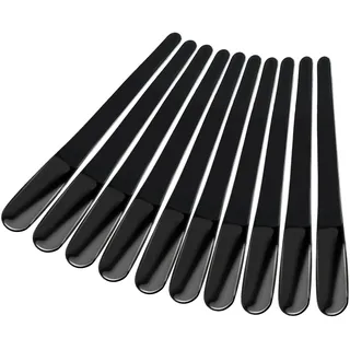 OBR KING Kaffeelöffel Edelstahl Löffel für Kaffee Tee Milch Dessert Getränk Milchshake, 10-teilig, schwarz