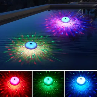 Schwimmende Poolleuchten,Wiederaufladbare Pool Licht Schwimmend mit 8 Farbmodi,IP68 Wasserdichte RGB LED Poolbeleuchtung für Schwimmbäder,Hüttenwanne,Teich,Spa,Garten und Party,Pool Deko (2, RGB)