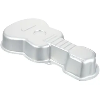 BESTonZON Aluminium 3D Gitarre Form Kuchen Dekorieren Mould Backen Pan DIY Geburtstag Kuchen Form Wärme Beständig Backform Küche Liefert für Toast Brot Silber