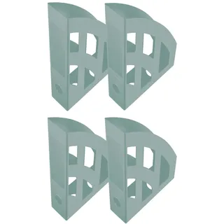 Helit H2661032 - Stehsammler the green bridge, DIN A4-C4, 4 Stück, türkis, Dokumentenablage aus recyceltem Kunststoff, Blauer Engel zertifiziert