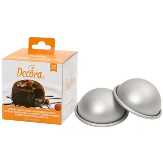 DECORA 0062952 10ER-Pack BACKFORM HALBKUGEL AUS ELOXIERTEM Aluminium Ø7XH3,5CM