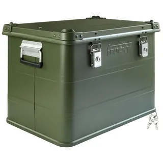 Aluminium Box mit Deckel Grün Alu Kiste Box Alukiste 75 Liter Transportbox Metallbox Alu Aufbewahrungsbox Boxen Abschliessbar Metallkiste Trucky - Grün