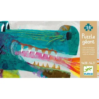 DJECO Konturpuzzle Drache Leon 58 Teile