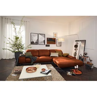 Musterring Eckcouch Leder 3-Sitzer Braun