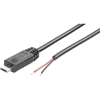 BKL Electronic Konfektionierter Micro USB-B Stecker mit offenem Kabelende Stecker, gerade 10080100 Micro USB-B Stecker, 10080100 BKL Electronic