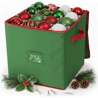 Aufbewahrungsbox für Weihnachtskugeln, bietet Platz für 64 Ornamente