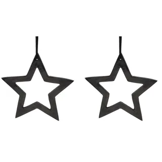 Dekostern CREATIV DECO "Weihnachtsstern, Weihnachtsdeko", schwarz, B:21cm H:21cm T:0,5cm, Aluminium, Dekosterne, Dekostern, modernes Cut-Out-Design