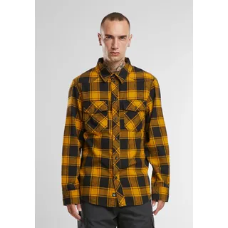 Brandit Textil Brandit Check Shirt Long Sleeve, Farbe: black/yellow, Größe L
