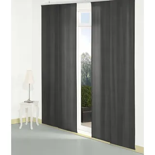 Schiebegardine WIRTH "Niederau" Gr. 2, schwarz, B:60cm H:175cm, Jacquard, Polyacryl, Polyester, Gardinen, Schiebegardine