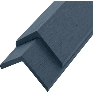 HOME DELUXE - WPC Abschlussleiste FINEA - Farbe Anthrazit, 10 Stück - 110 x 4,5 x 4,5 cm I Abschlussprofil Abdeckleiste Abschlussschiene - Dunkelgrau