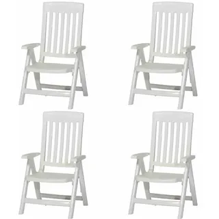 Sieger Palma Klappsessel 67 x 62 x 105 cm weiß 4 St.