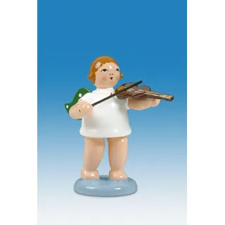 Holzfigur Engel mit Bratsche ohne Krone Höhe 6cm NEU Holzengel Cherub Gottesbote