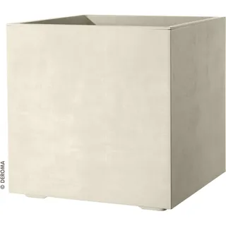Deroma Pflanzkübel Cubo Millennium 39 cm x 39 cm x 39 cm Perlweiß