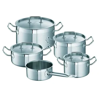 Schulte-Ufer Topf-Set Profi-Line i 5-tlg. aus Edelstahl bestehend aus Brat- Stiel- und Fleischtöpfen, Set 481