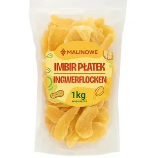 Malinowe KANDIERTE INGWERFLOCKEN 1kg Kandierter Ingwer