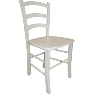 CasaDolce Esszimmerstühle PAESINA Weiß, 2er Set, massivholz - Weiß