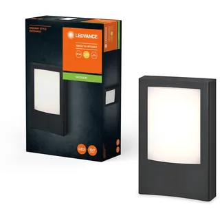 LEDVANCE ENDURA STYLE ENTRANCE Außenleuchte,12,5W,900lm,Eingangsleuchte,dunkelgrau,Bewegungsmelder,Tageslichtsensor, IP44, 3.000K Farbtemperatur, warmweiße Lichtfarbe-DELETE SENSOR INFO - NO SENSOR