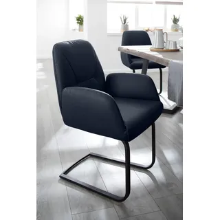 W.Schillig Freischwinger Leder blau